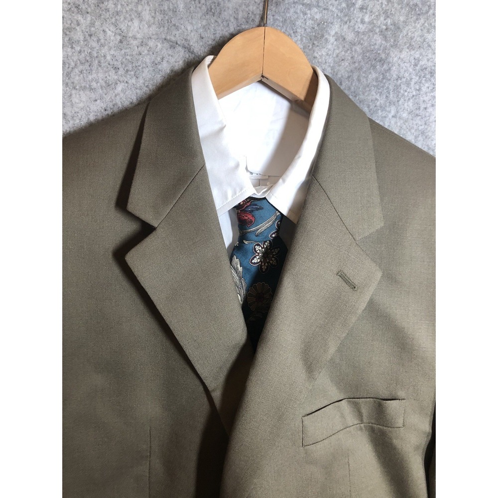 Chaps Blazer Mens 42R Brown Wool Sport Coat Jacket Career Classic